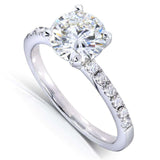Kobelli Round Diamond Engagement Ring 1 4/5 Carat (ctw) in 14k White Gold (Certified)