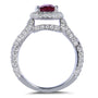 Kobelli Pink Tourmaline and 1 2/5ct TDW Diamond Ring in 14k White Gold