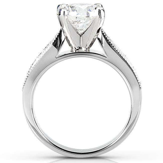 Kobelli Forever One (D-F) Moissanite & Diamond Bridal Set 1 4/5 Carat (ctw) in 14k White Gold