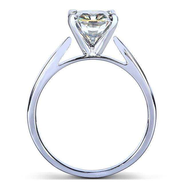 Kobelli Round Moissanite Solitaire Engagement Ring 1 1/2 CTW 14k White Gold