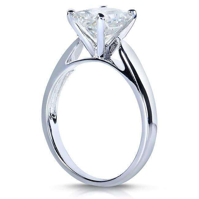 Kobelli Radiant-Cut Moissanite Solitaire Engagement Ring 1 4/5 CTW 14k White Gold