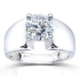 Kobelli Round Moissanite Solitaire Engagement Ring 2 CTW 14k White Gold