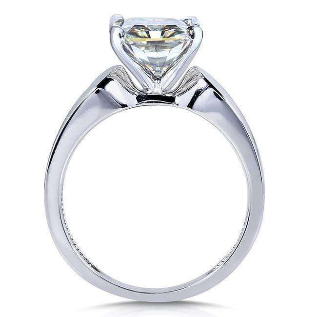 Kobelli Round Moissanite Solitaire Engagement Ring 2 CTW 14k White Gold