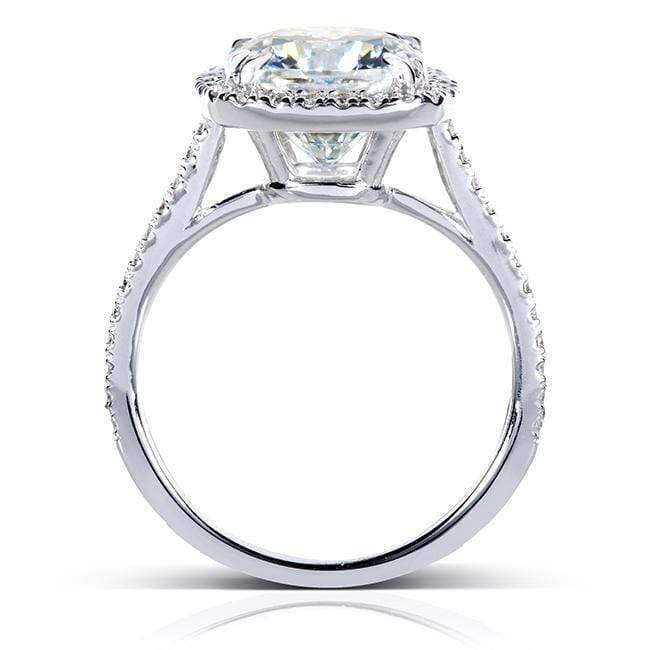 Kobelli Cushion Forever One 8.5mm Moissanite Halo Ring 14k White Gold (3 CTW)