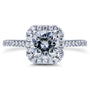 Kobelli Moissanite and Diamond Halo 1 2/5 CTW in 14k White Gold Ring