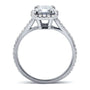 Kobelli Moissanite and Diamond Halo 1 2/5 CTW in 14k White Gold Ring