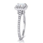 Kobelli Moissanite and Diamond Halo 1 2/5 CTW in 14k White Gold Ring