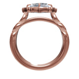 Jasmine Moissanite & Diamond Ring