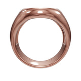 Personalized Signet Oval 14k Rose Gold