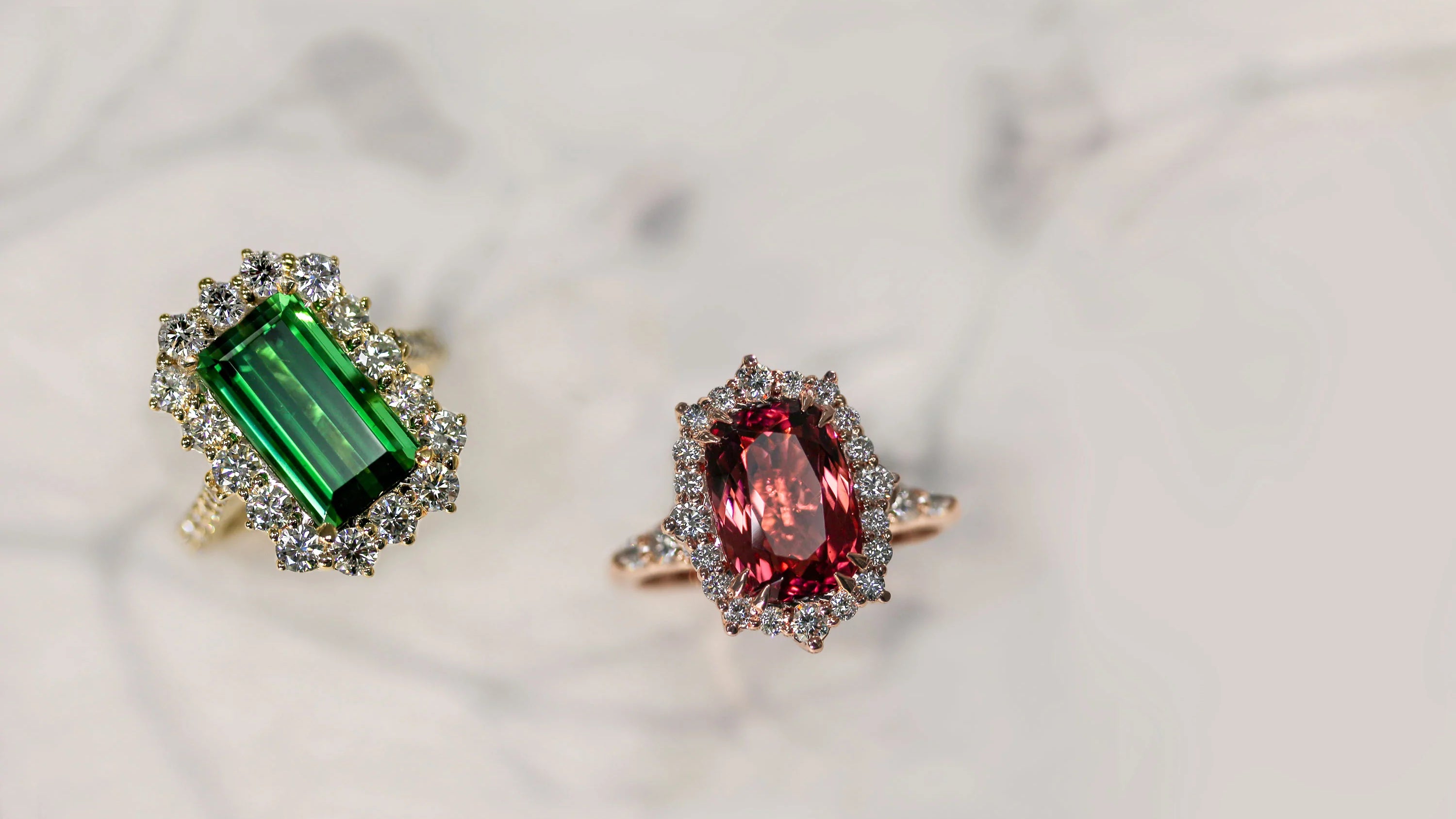  Gemstone bridal sets