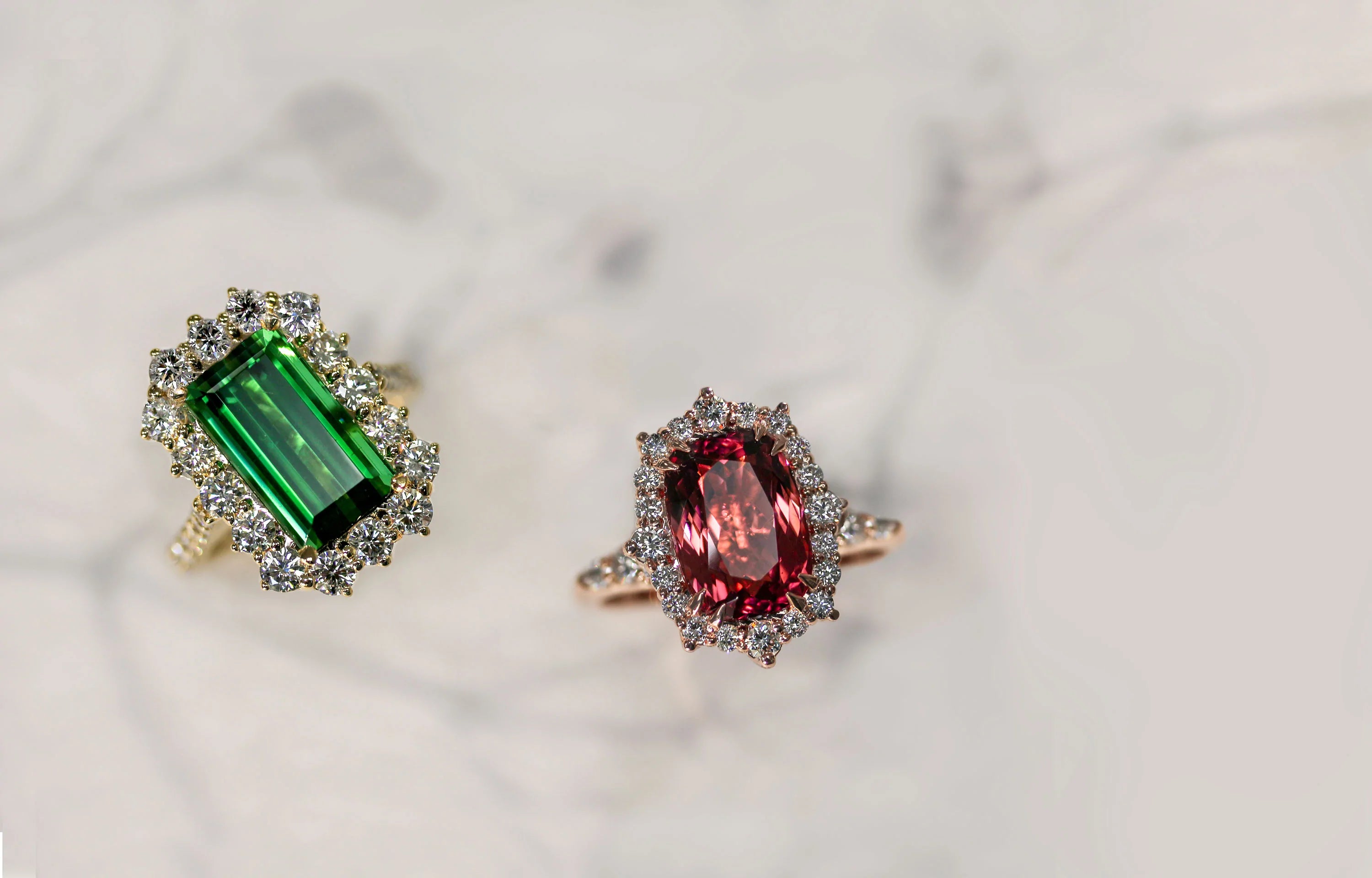  Gemstone bridal sets