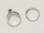 Kobelli Blue Sapphire & White Diamond Bridal Set