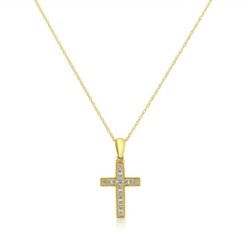 Classic Diamond Lined Cross