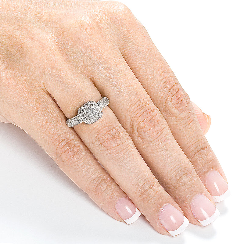 0.5 Carat Natural Diamond Quad Princess Gina Ring