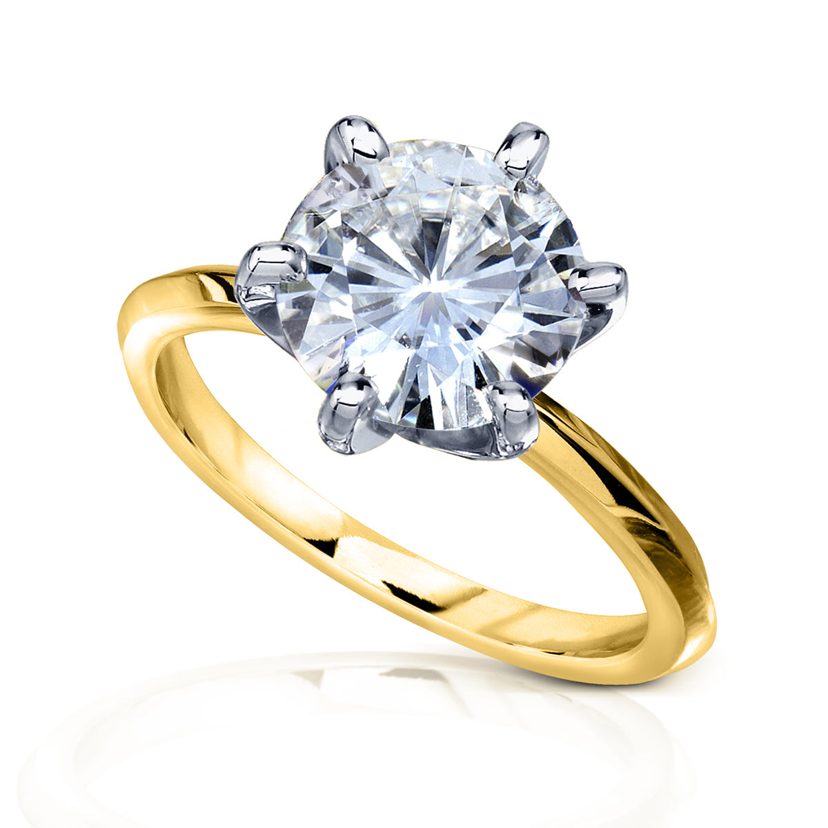 3 Carat Lab Grown Diamond Solitaire Saber Ring