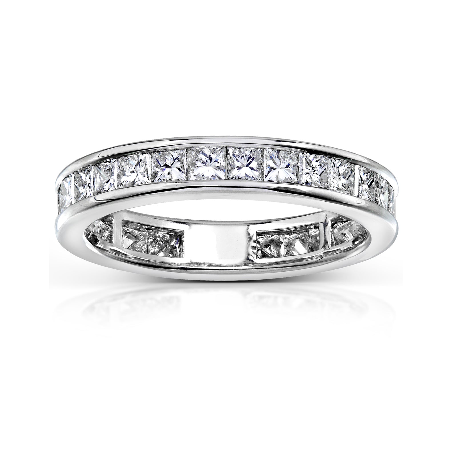 2 Carat Natural Diamond Channel Eternity Ring - white gold option
