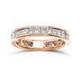 2 Carat Natural Diamond Channel Eternity Ring - rose gold option