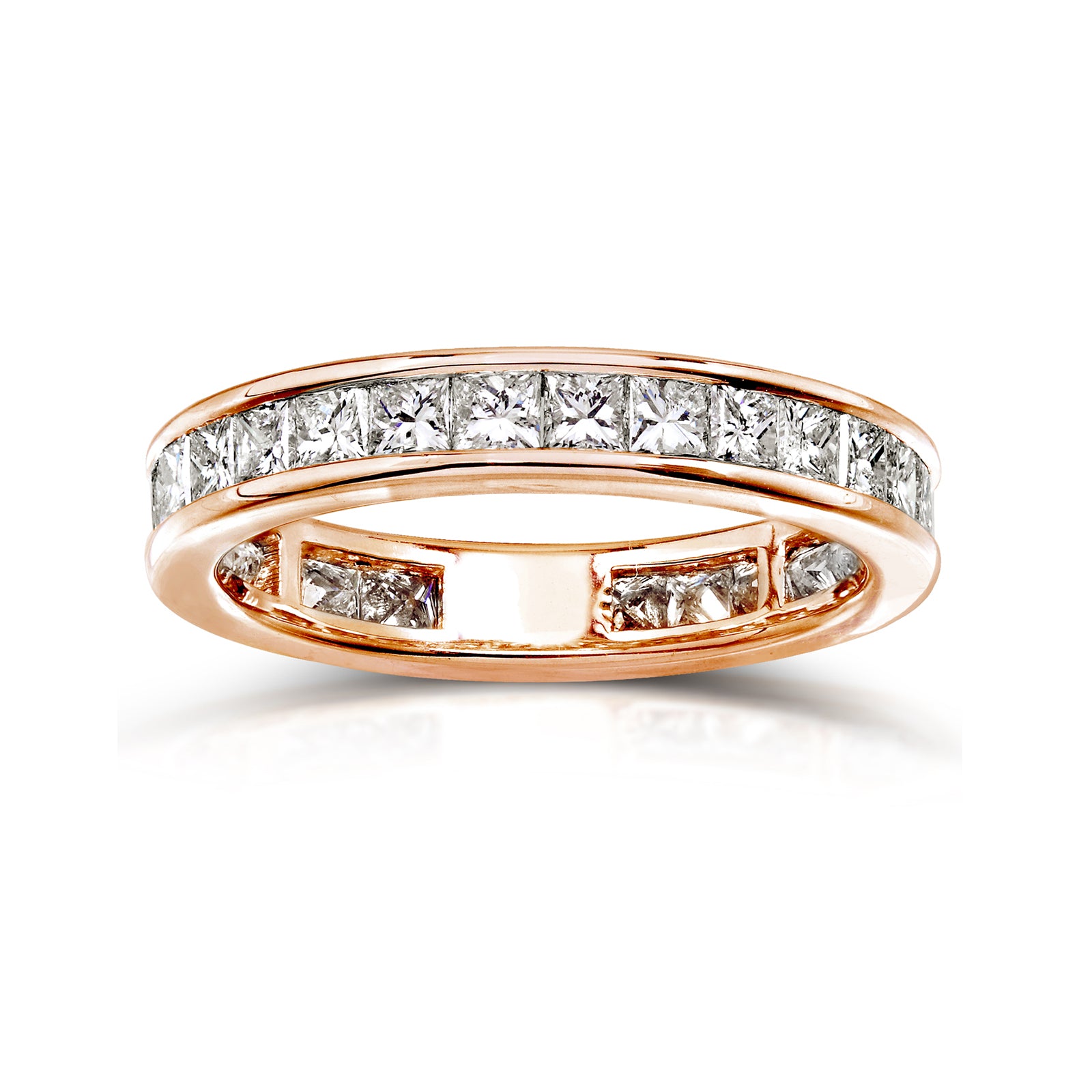 2 Carat Natural Diamond Channel Eternity Ring - rose gold option