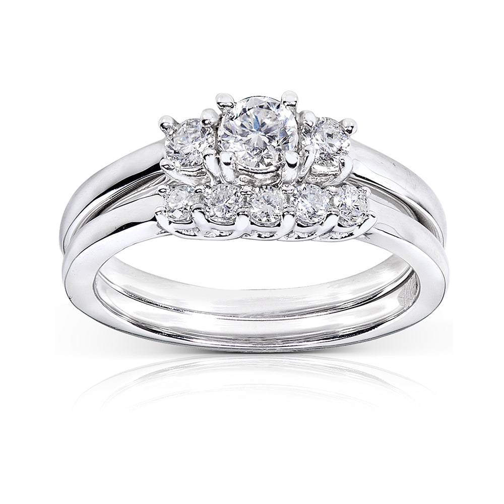 0.5 Carat Natural Diamond 3-Stone Bridal Set