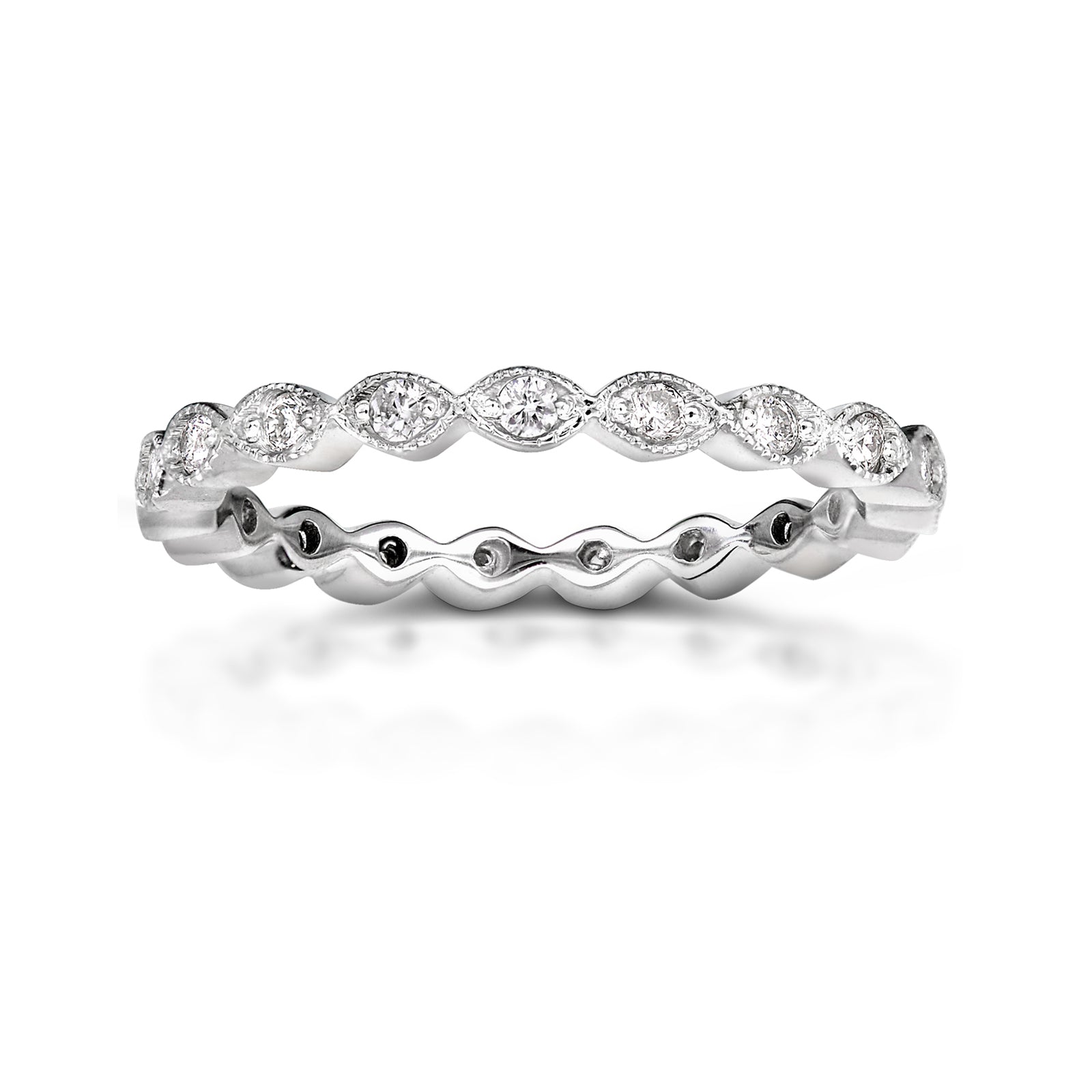 0.3 Carat Natural Diamond Eternity Band in White Gold