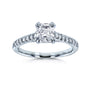 1.15 Carat Natural Diamond Cushion French Pavé Ring