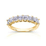 1.5 Carat Natural Diamond 8-Stone Hachi Ring in Yellow Gold