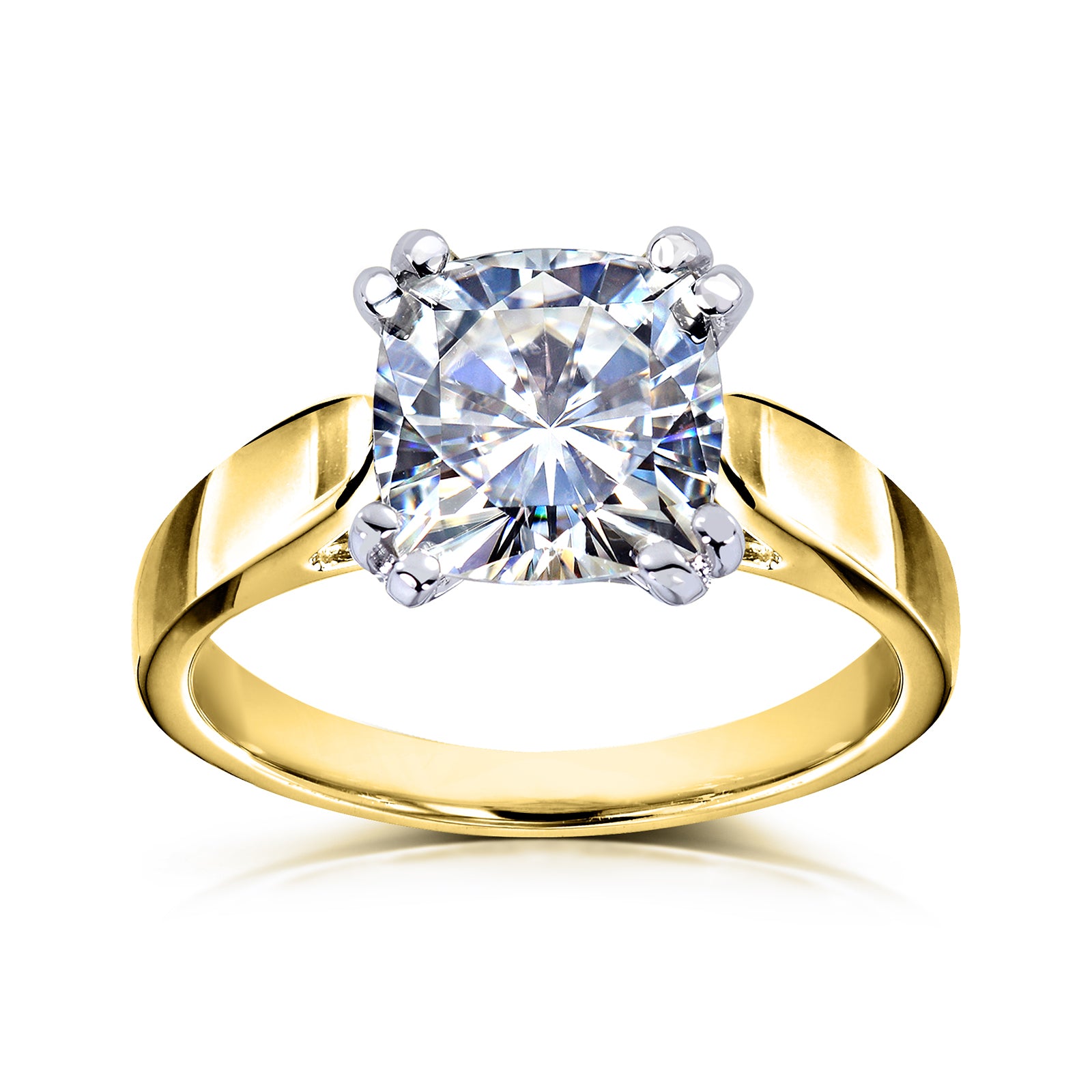 2 Carat Lab Grown Diamond Solitaire Cushion Vanessa Ring