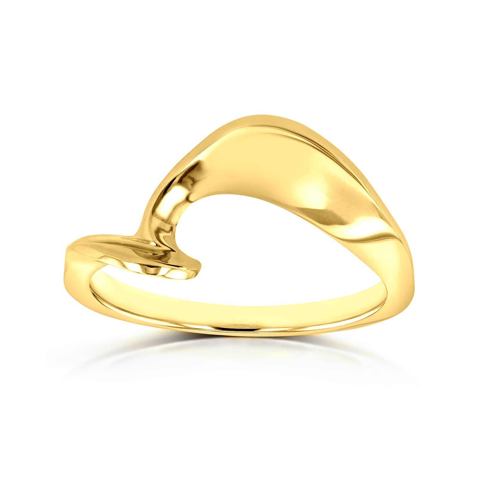 Plain Gold Shadow Band - Fan Ring