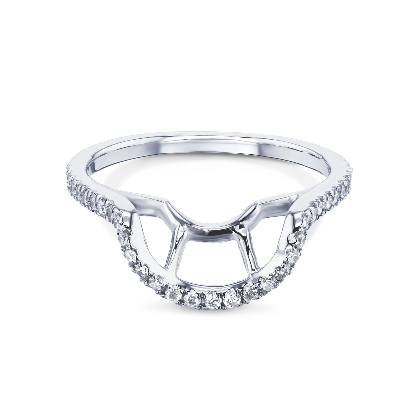 9.5 mm Moissanite Halo Round Original Ring