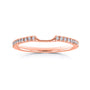 Notched Diamond Wedding Band in rose gold