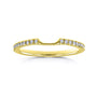 Notched Diamond Wedding Band in yellow gold