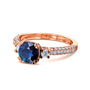 1.45 Carat Sapphire 3-Stone Micro-Pavé Ring