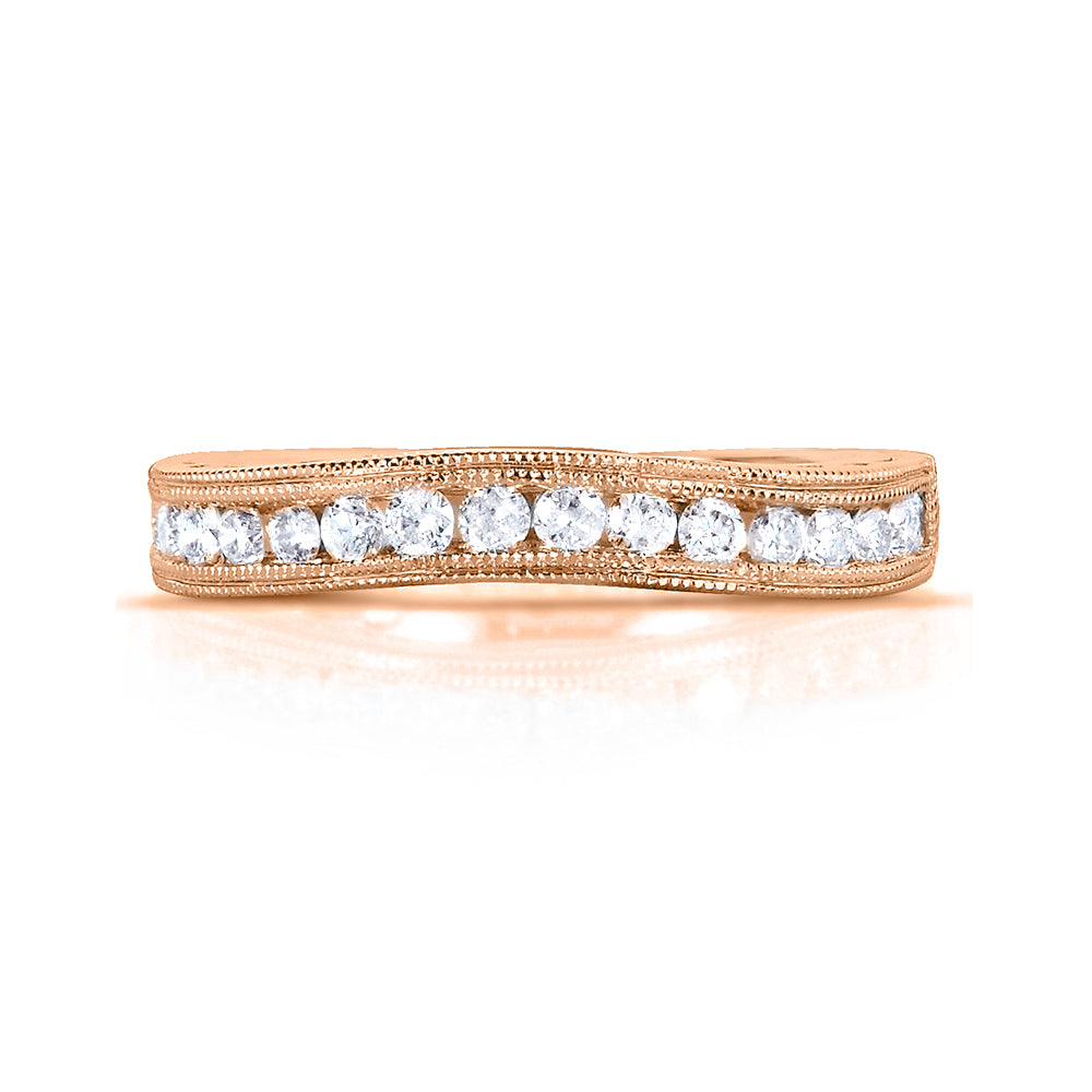 Natural Diamond Half Eternity Winter Shadow Ring