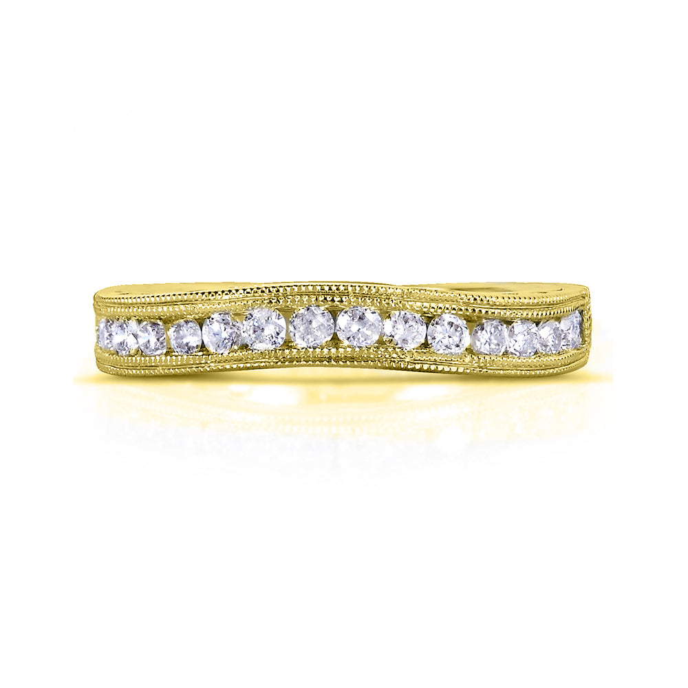 Natural Diamond Half Eternity Winter Shadow Ring