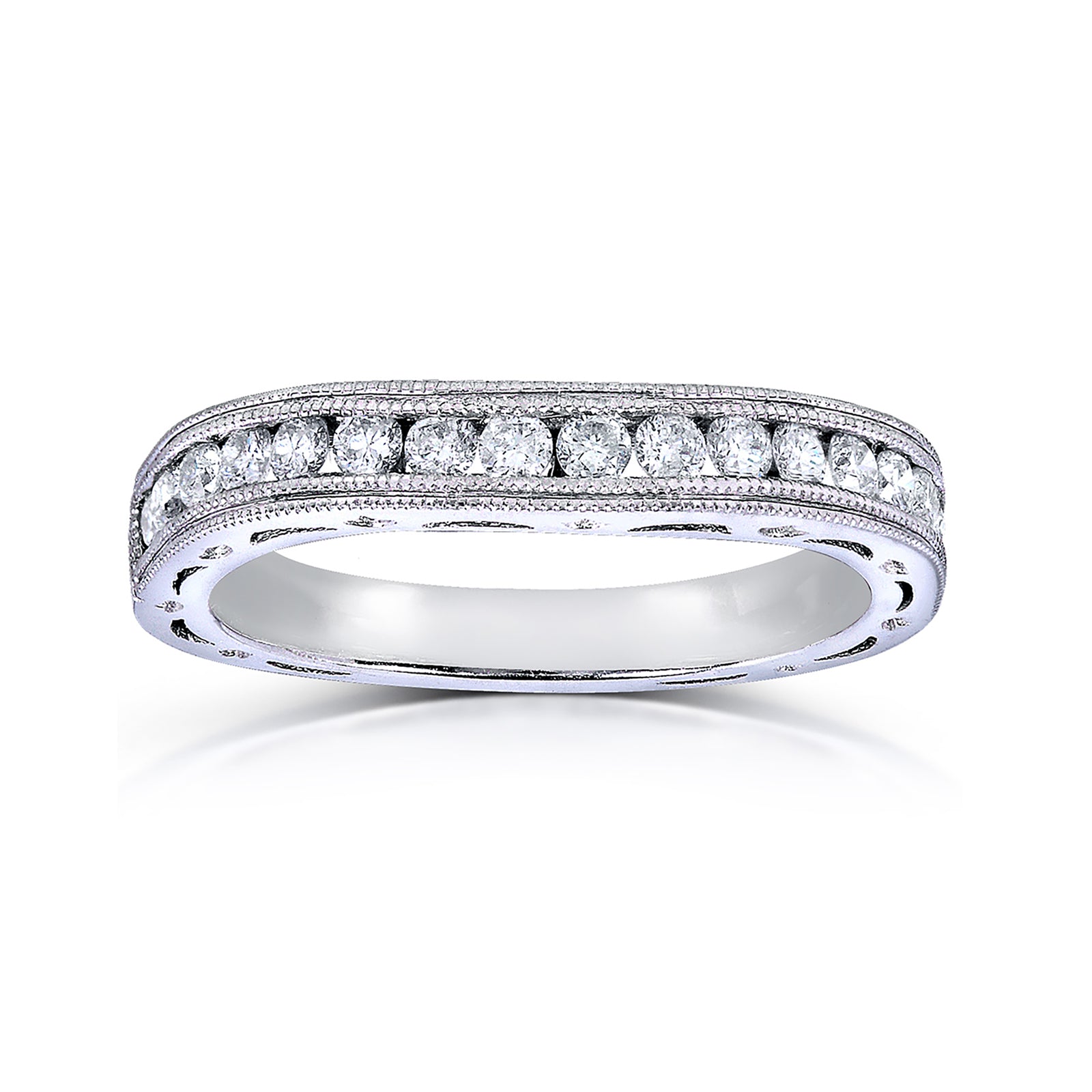 Natural Diamond Half Eternity Winter Shadow Ring