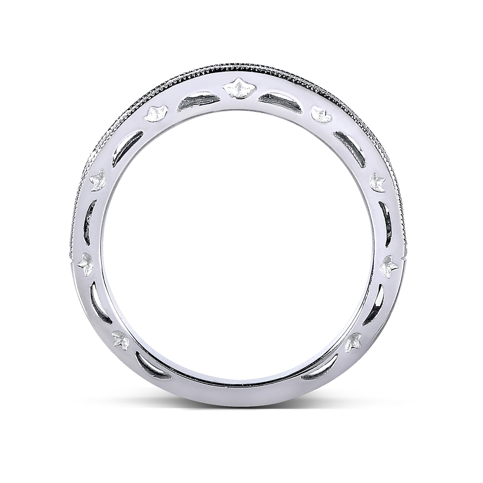 Natural Diamond Half Eternity Winter Shadow Ring