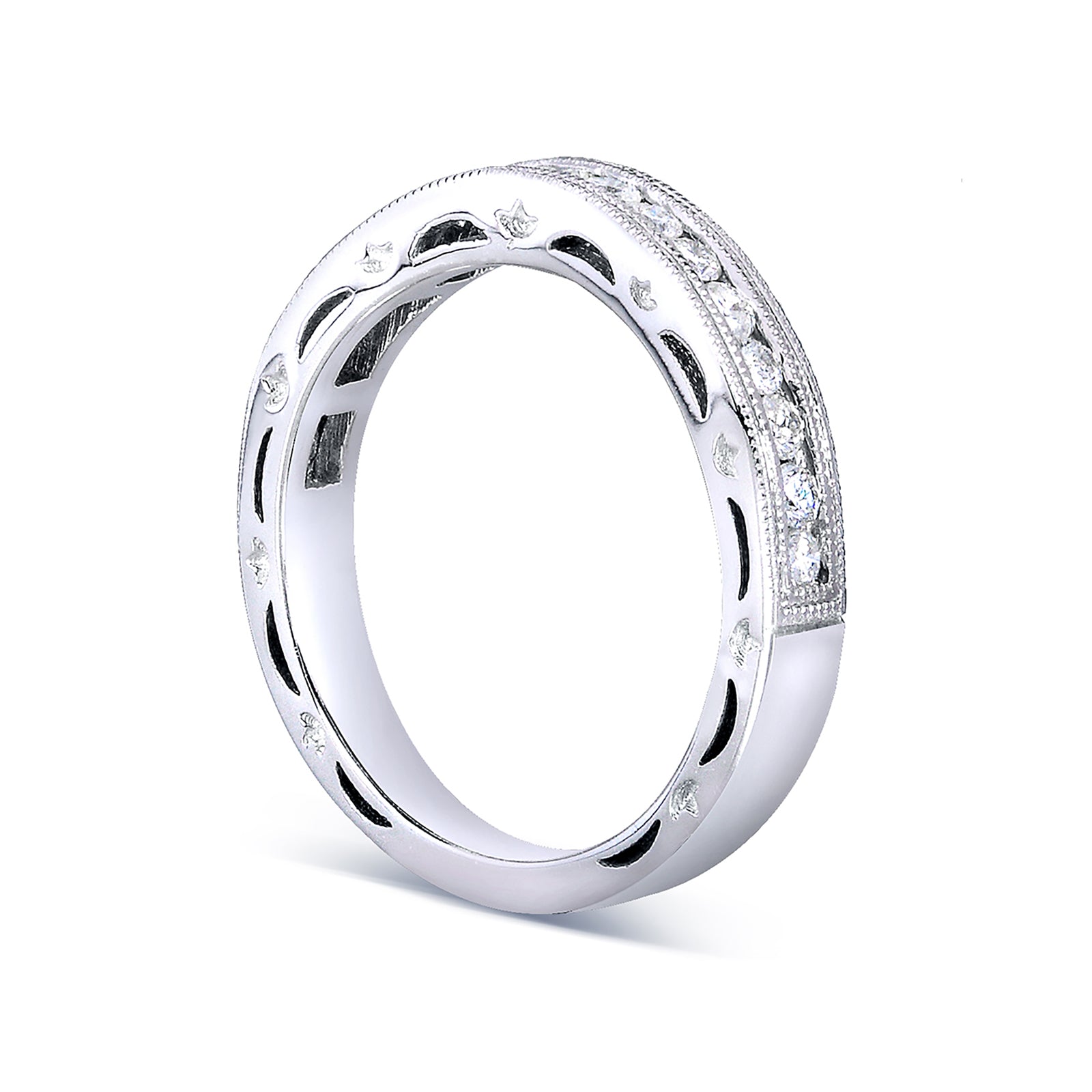 Natural Diamond Half Eternity Winter Shadow Ring