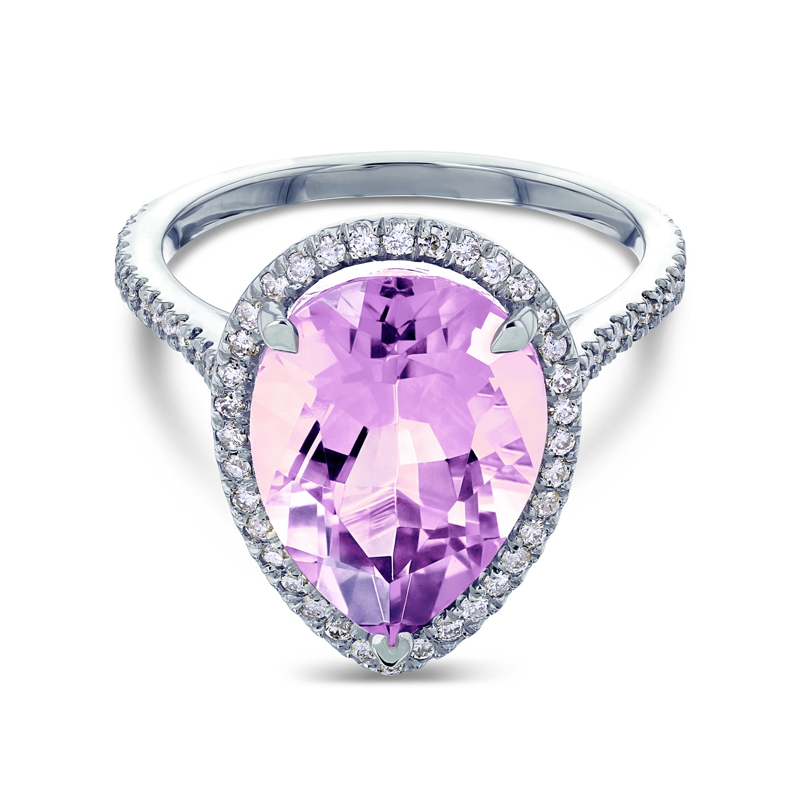 Lavender Amethyst & Diamond Pear (4 5/8 CTW)