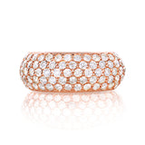 Kuppelformet Pavé Diamond Puff Band 1-1/4 karat TDW i 14K guld