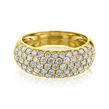 Kupolformad Pavé Diamond Puff Band 1-1/4 karat TDW i 14K guld