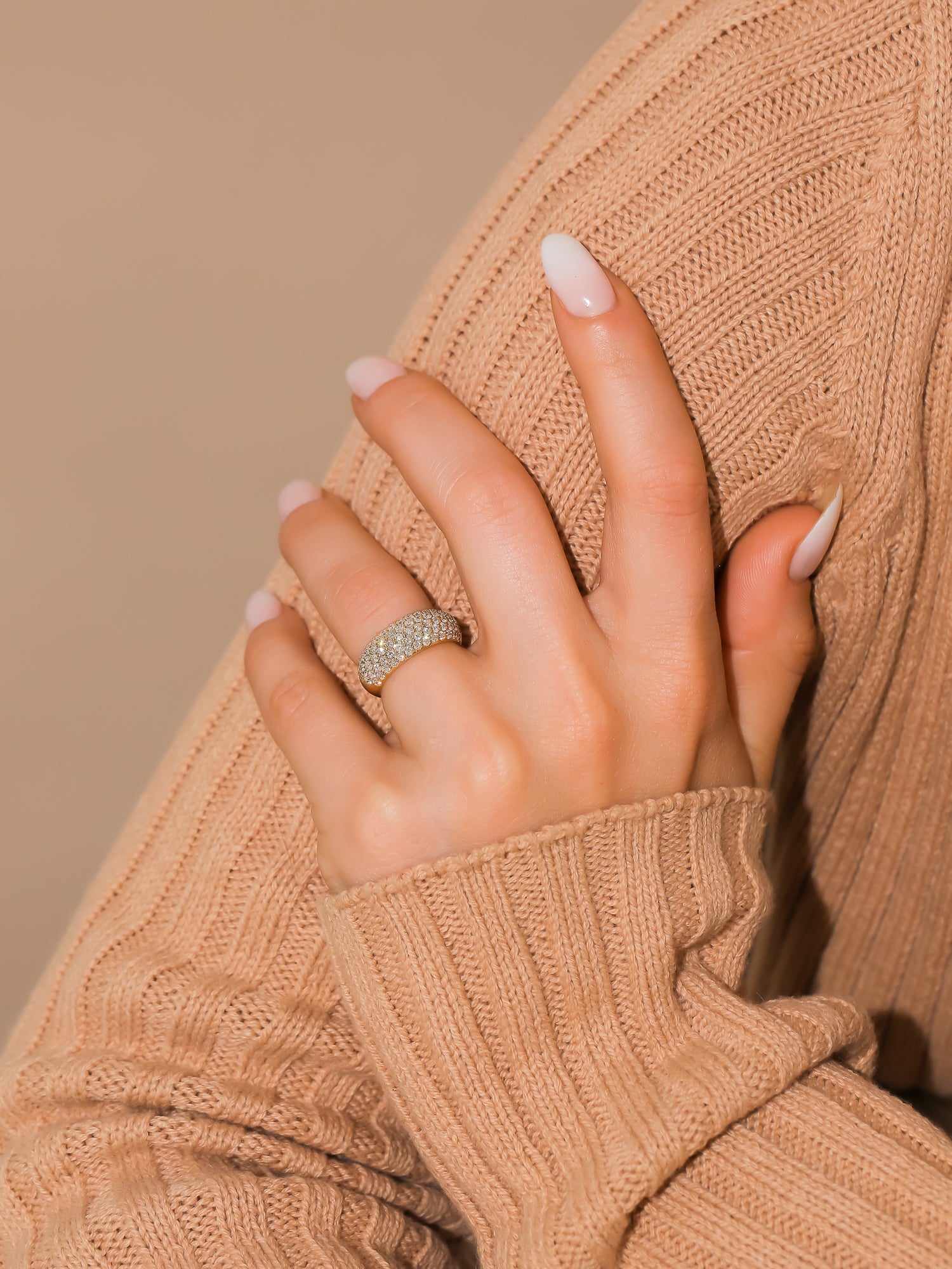 1.25 Carat Diamond Puff Ring