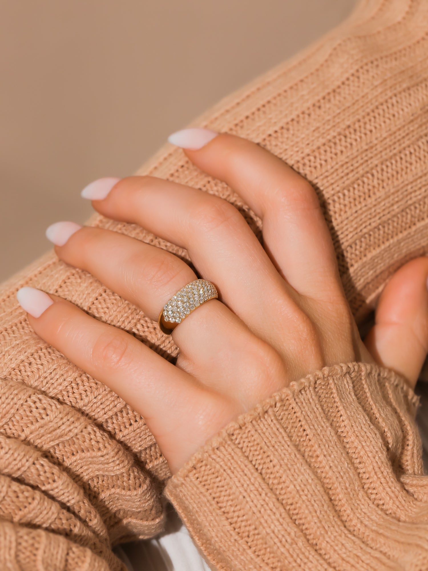 1.25 Carat Diamond Puff Ring