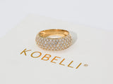 Domed Pavé Diamond Puff Band 1-1/4 Carats TDW in 14K Gold