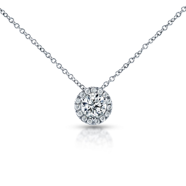 3/5ct.tw Diamond Halo Necklace