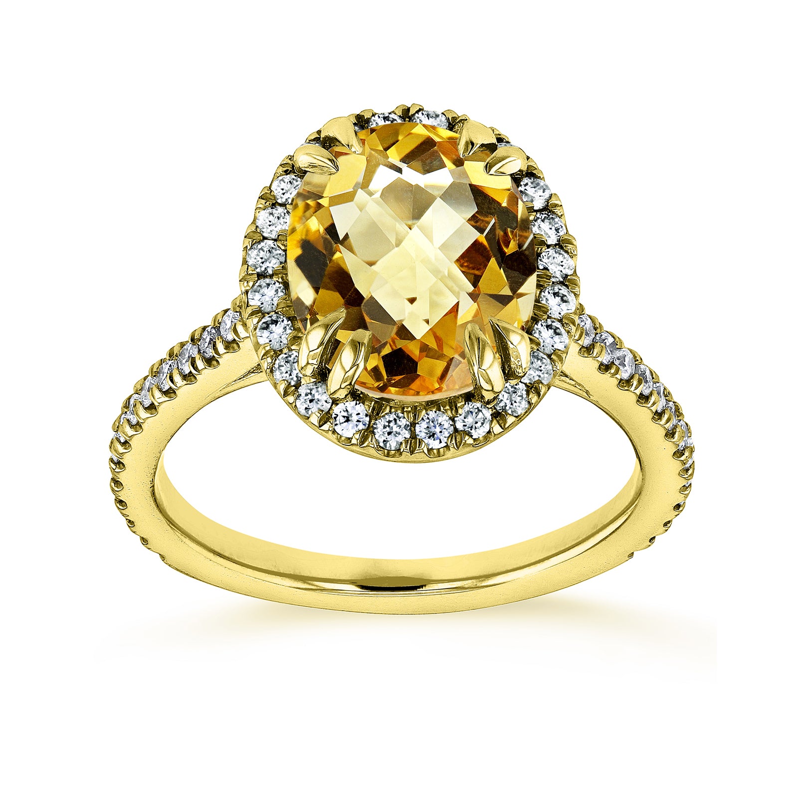 Gemstone Oval Ring (Citrine, Peridot, Kunzite, or Garnet)