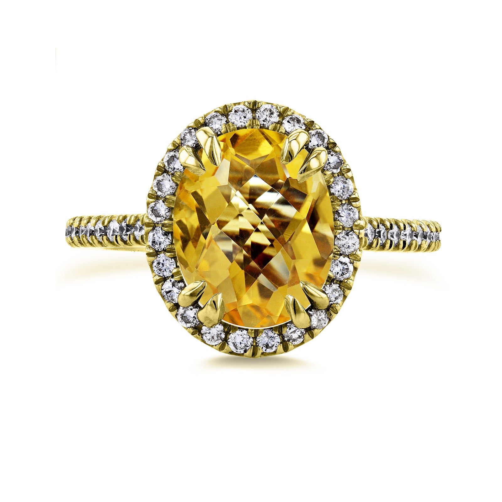 Gemstone Oval Ring (Citrine, Peridot, Kunzite, or Garnet)