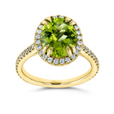 Oval Gemstone Ring (Citrine, Peridot, Kunzite, or Garnet)