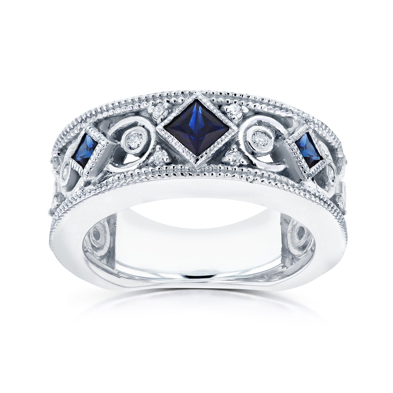 0.45 Carat Natural Diamond & Sapphire Natalie Ring