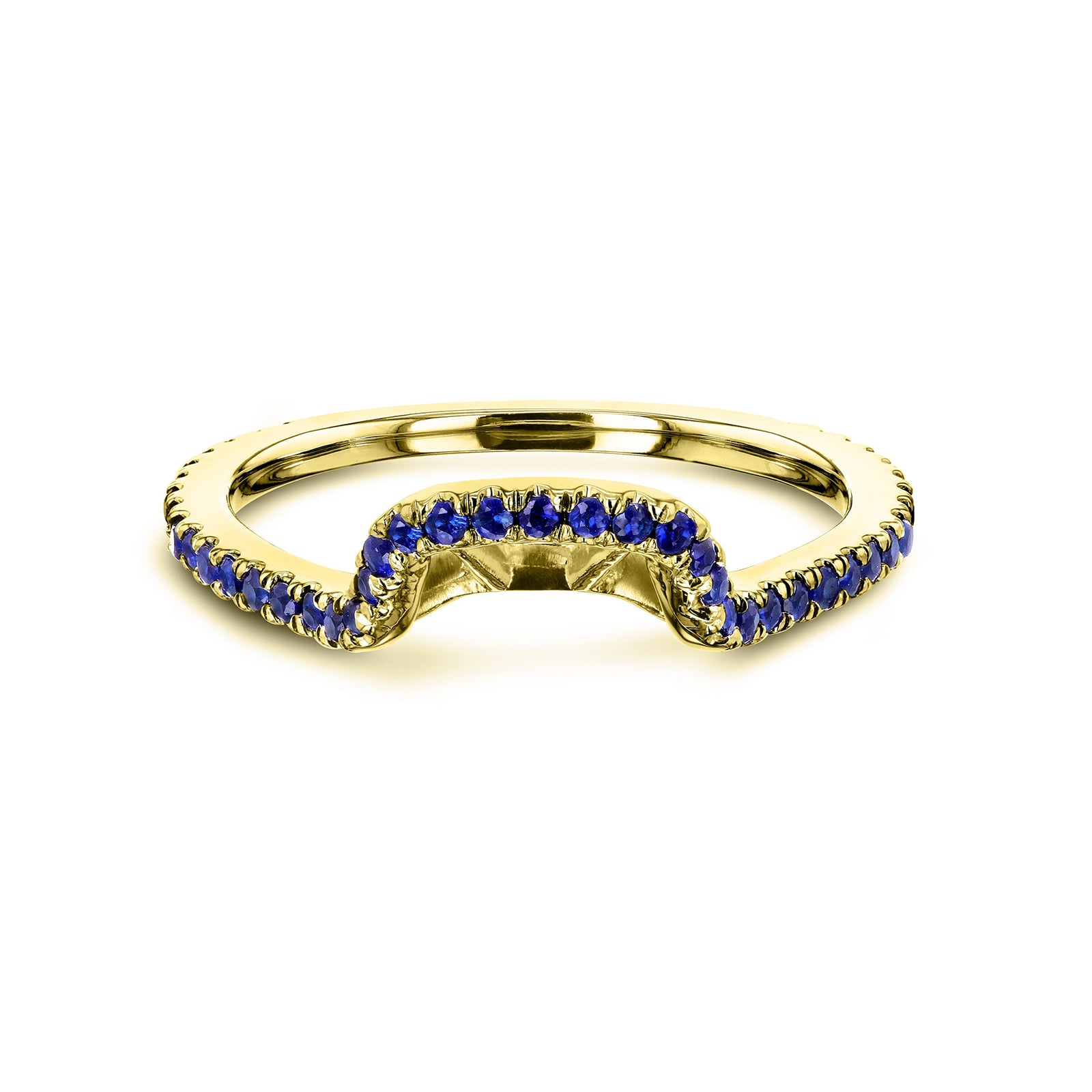 Blue Sapphire Stella Shadow Ring