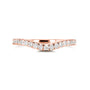 Kobelli Lab Grown Diamond Curved Wedding Band in 14k Rose Gold
